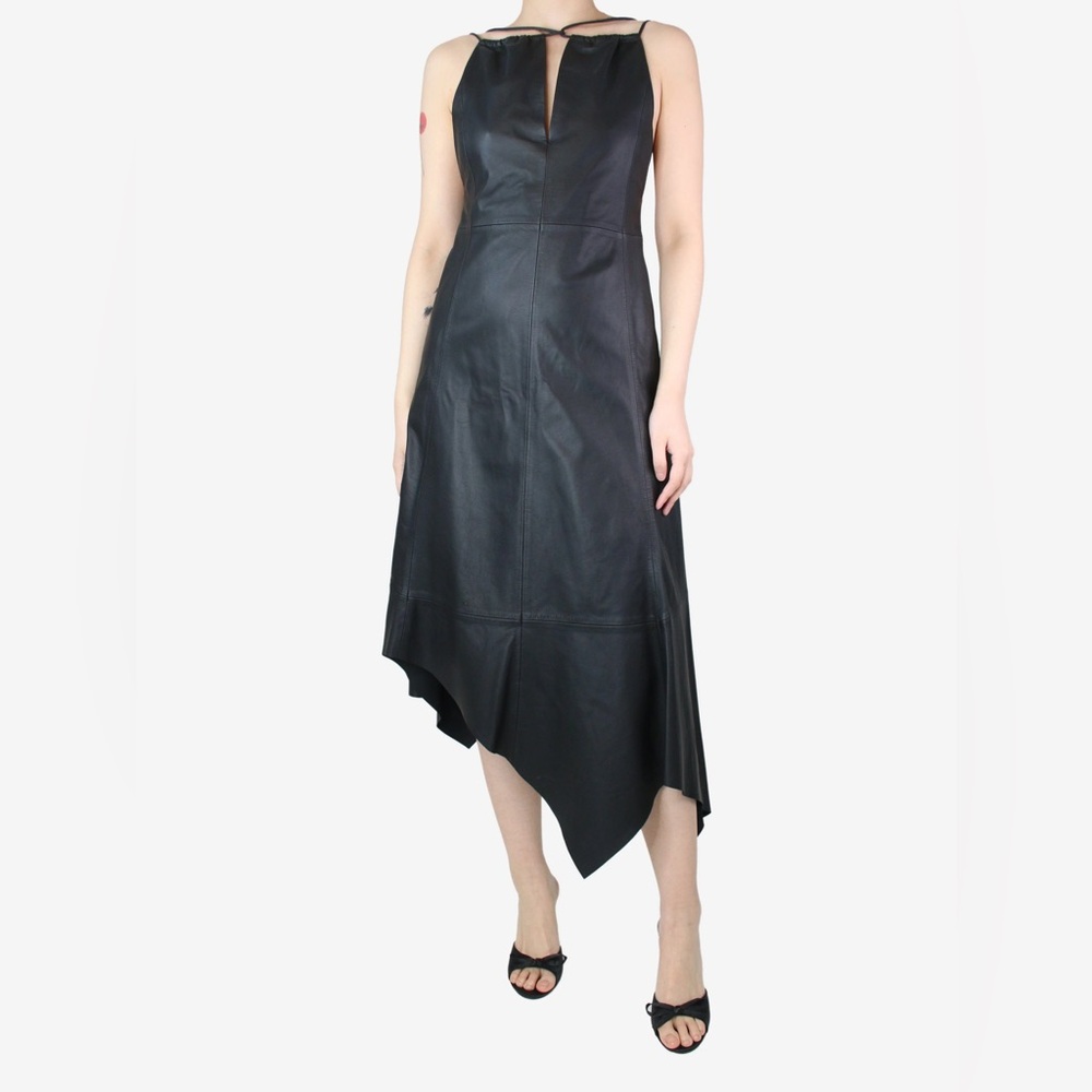 ACNE STUDIOS Luisen asymmetric leather midi dress